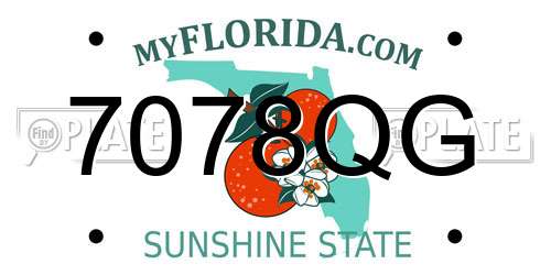 7078QG Florida License Plate