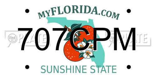 707CPM Florida License Plate