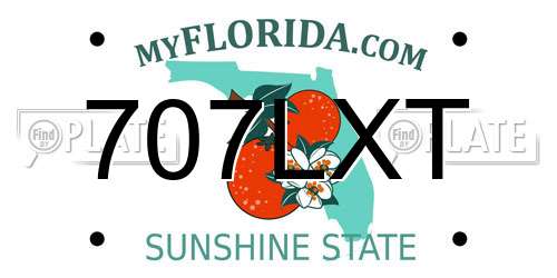 707LXT Florida License Plate