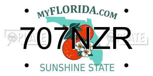 707NZR Florida License Plate