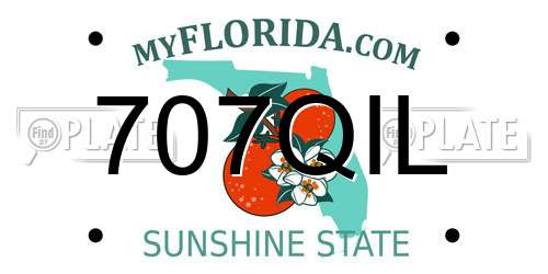 707QIL Florida License Plate