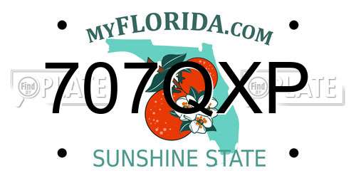 707QXP Florida License Plate