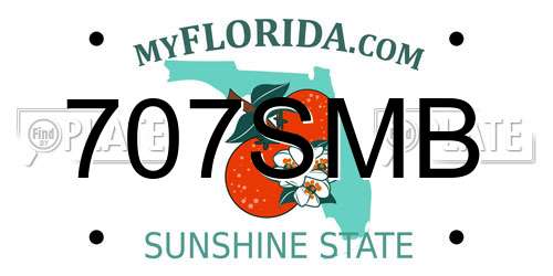 707SMB Florida License Plate