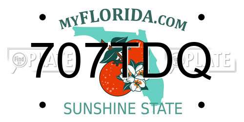 707TDQ Florida License Plate