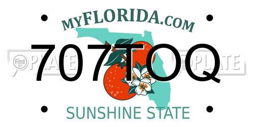 707TOQ Florida License Plate