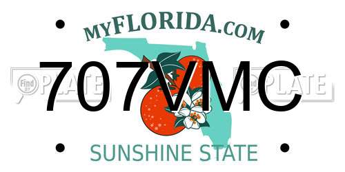 707VMC Florida License Plate