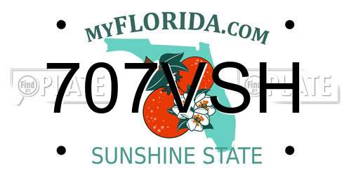 707VSH Florida License Plate