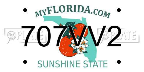 707VV2 Florida License Plate