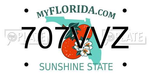 707VVZ Florida License Plate
