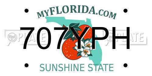 707YPH Florida License Plate