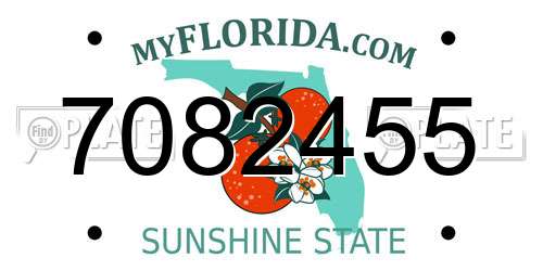 7082455 Florida License Plate