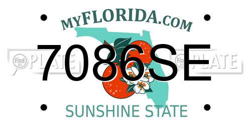 7086SE Florida License Plate