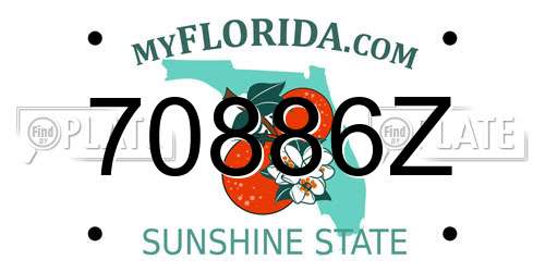 70886Z Florida License Plate