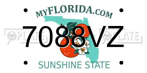 7088VZ Florida License Plate