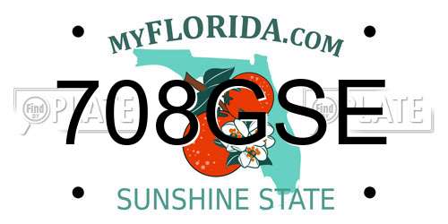 708GSE Florida License Plate