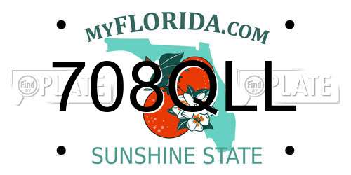 708QLL Florida License Plate