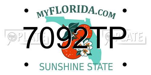 7092TP Florida License Plate