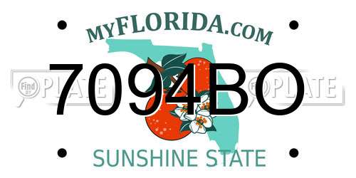 7094BO Florida License Plate