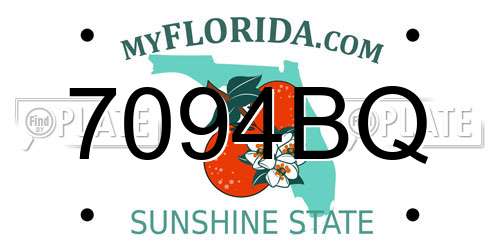 7094BQ Florida License Plate