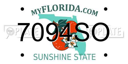7094SO Florida License Plate