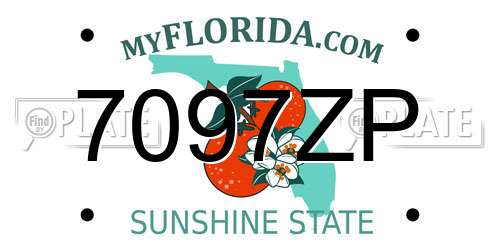 7097ZP Florida License Plate