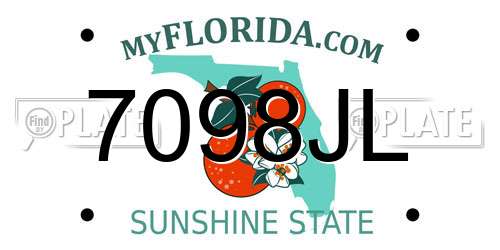 7098JL Florida License Plate