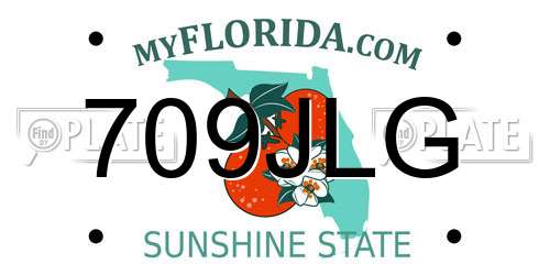 709JLG Florida License Plate