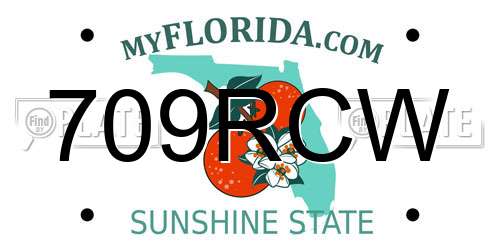 709RCW Florida License Plate
