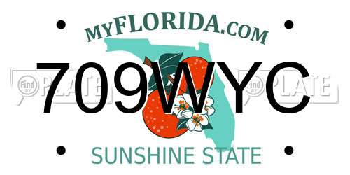 709WYC Florida License Plate