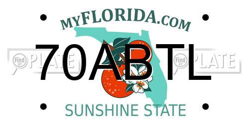 70ABTL Florida License Plate