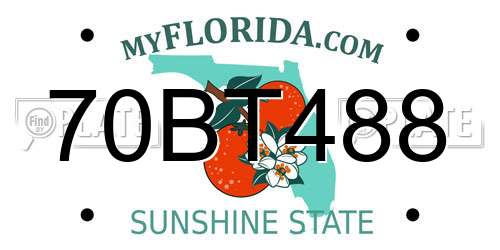 70BT488 Florida License Plate