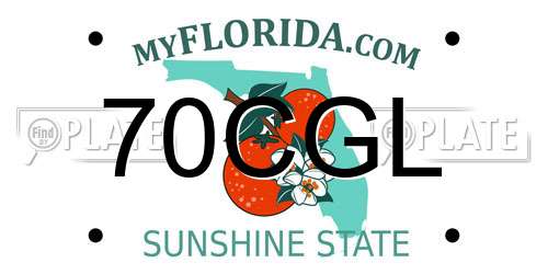 70CGL Florida License Plate