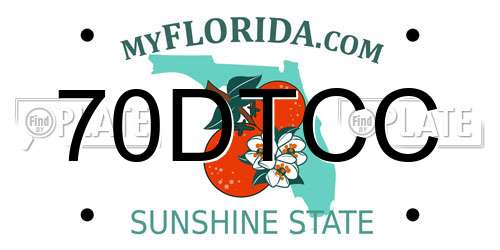 70DTCC Florida License Plate