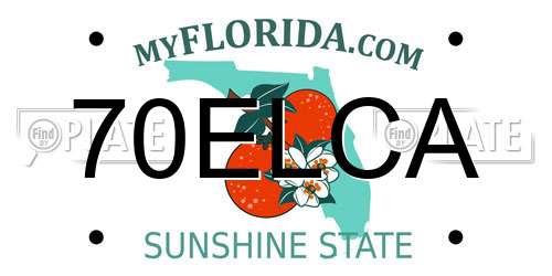 70ELCA Florida License Plate