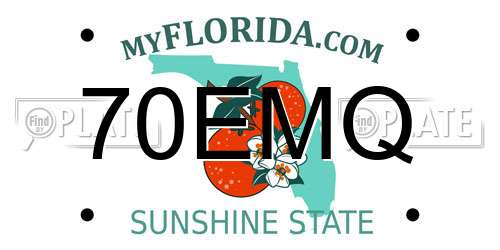 70EMQ Florida License Plate