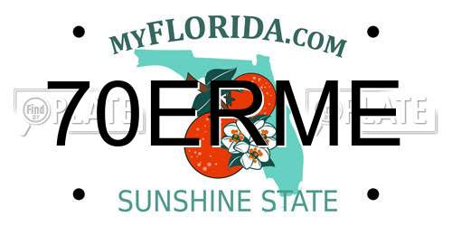 70ERME Florida License Plate