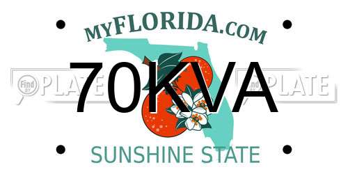 70KVA Florida License Plate
