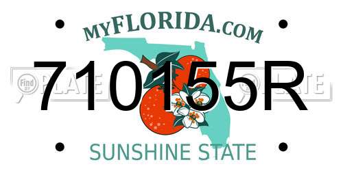 710155R Florida License Plate