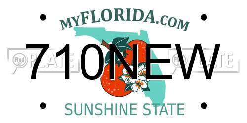 710NEW Florida License Plate