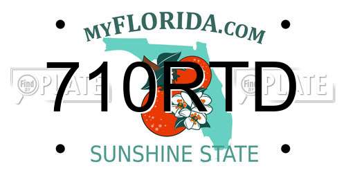 710RTD Florida License Plate