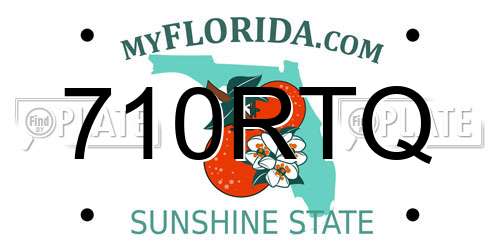 710RTQ Florida License Plate