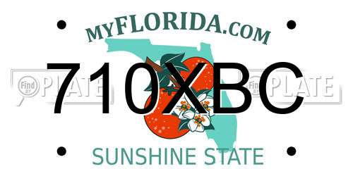 710XBC Florida License Plate