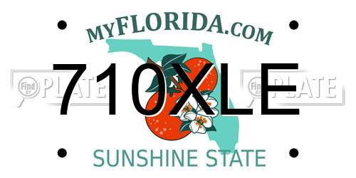 710XLE Florida License Plate