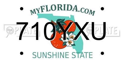 710YXU Florida License Plate