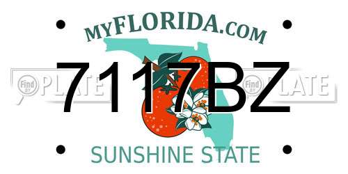 7117BZ Florida License Plate