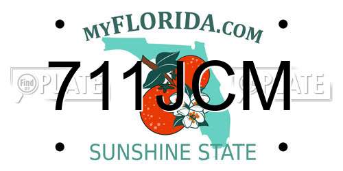 711JCM Florida License Plate