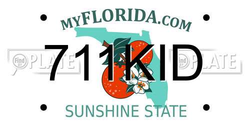 711KID Florida License Plate