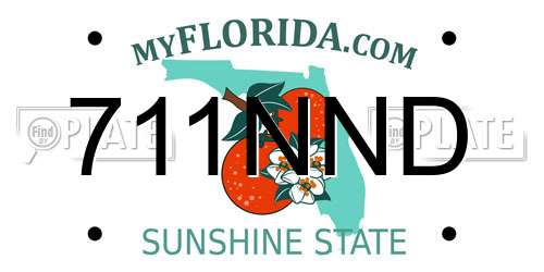 711NND Florida License Plate