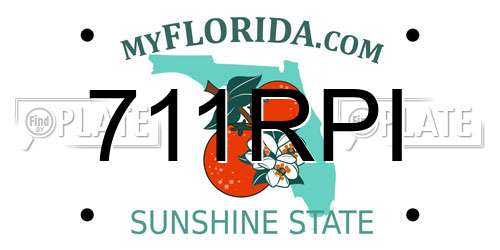 711RPI Florida License Plate