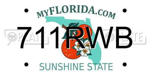 711RWB Florida License Plate